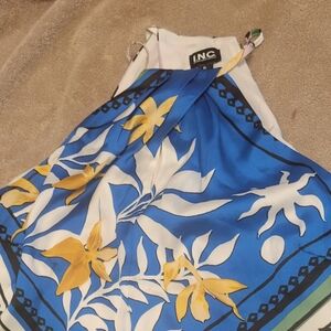 Blue and Yellow Floral Scarf Top by INC